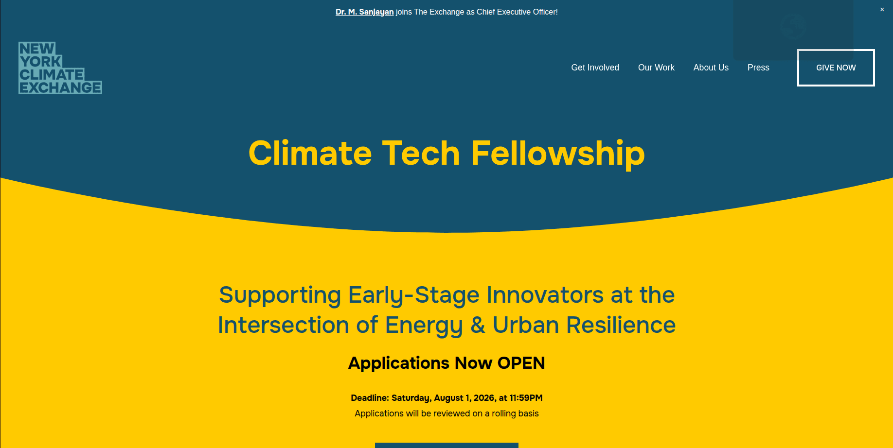 Climate Tech Fellowship Program 2026