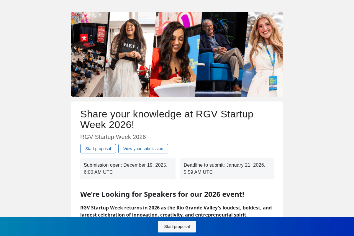 RGV Startup Week 2026