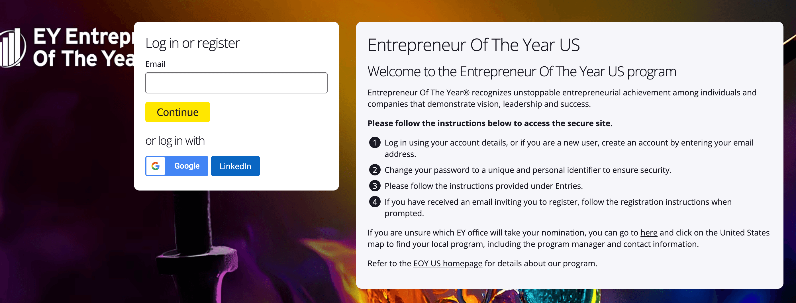 EY Entrepreneur of the Year Program 2026