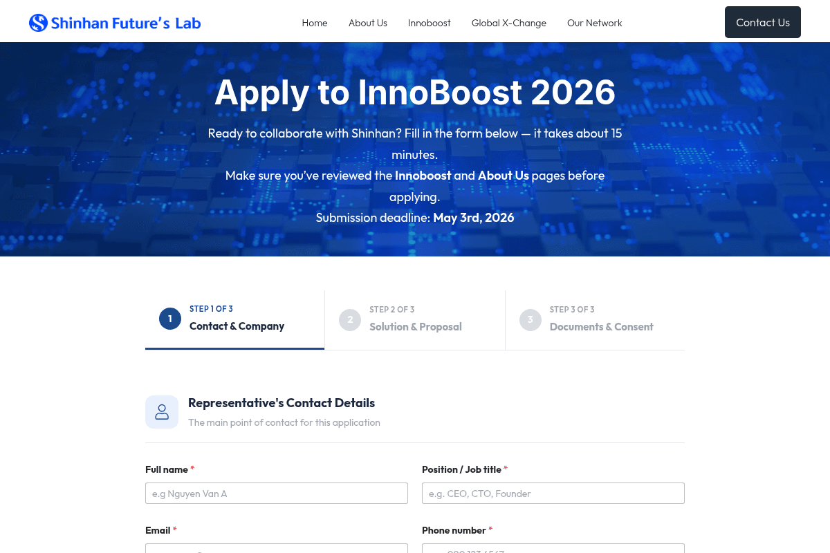 Global Shinhan InnoBoost 2026