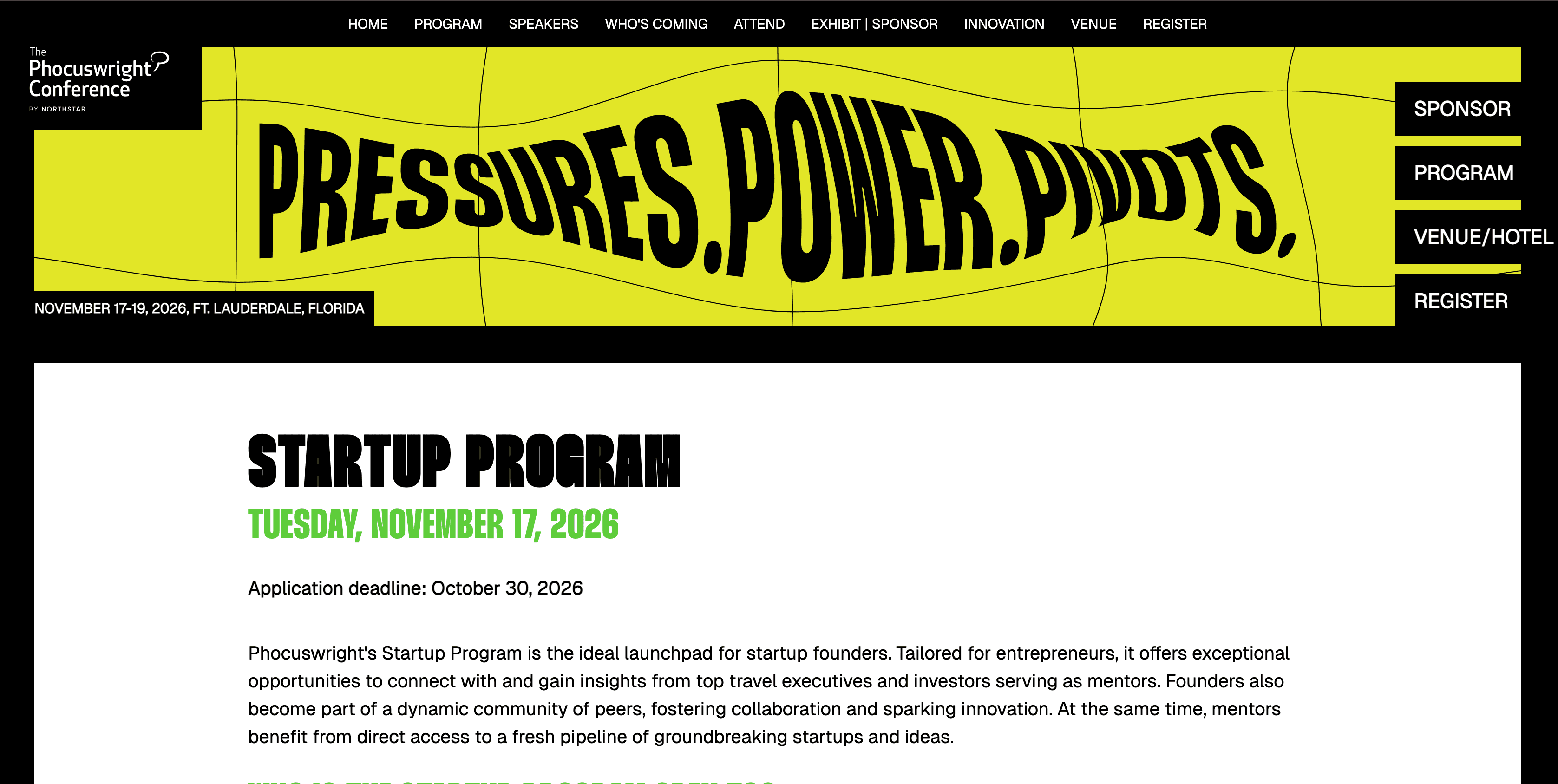 Phocuswright Startup Program 2026