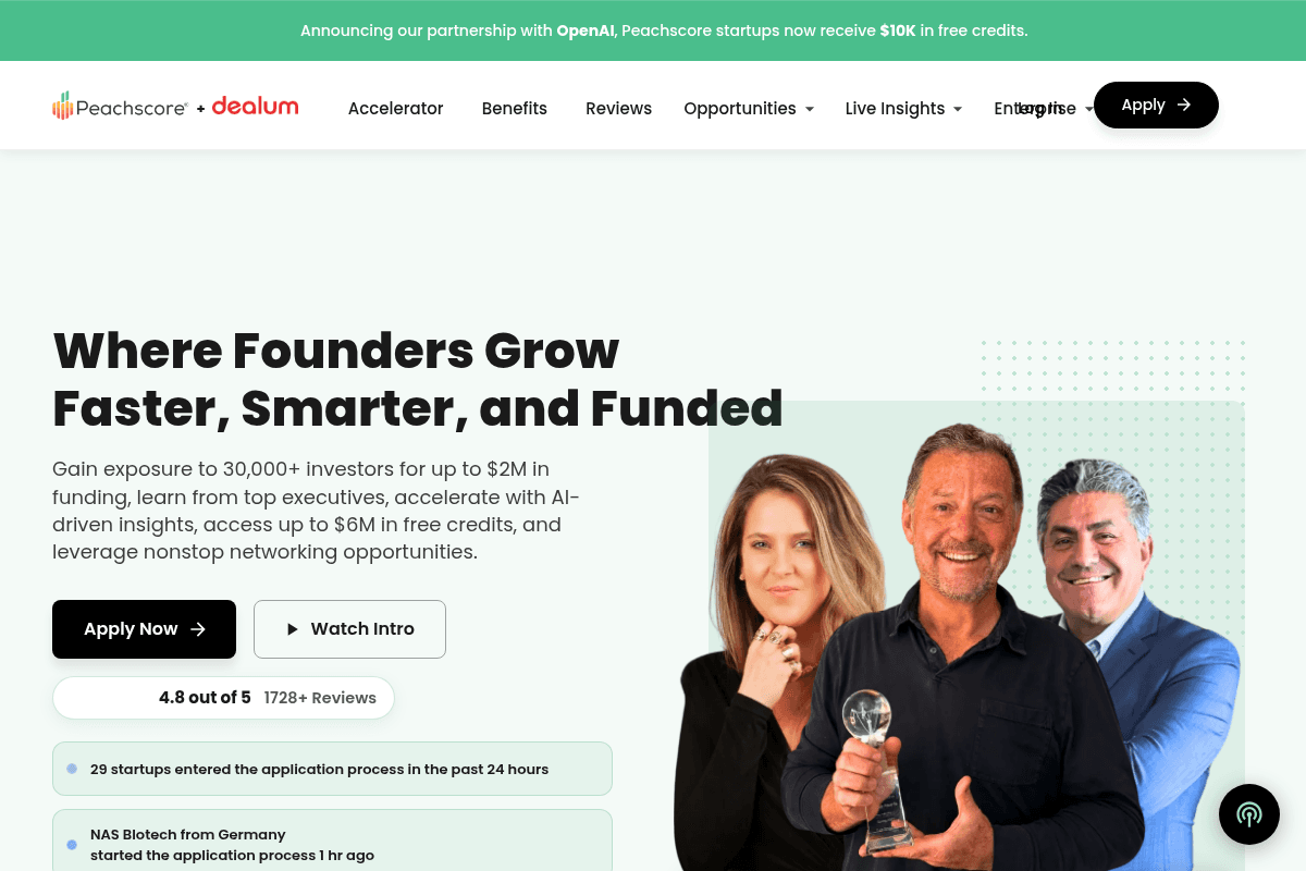 Peachscore Accelerator Cohort 31 2026