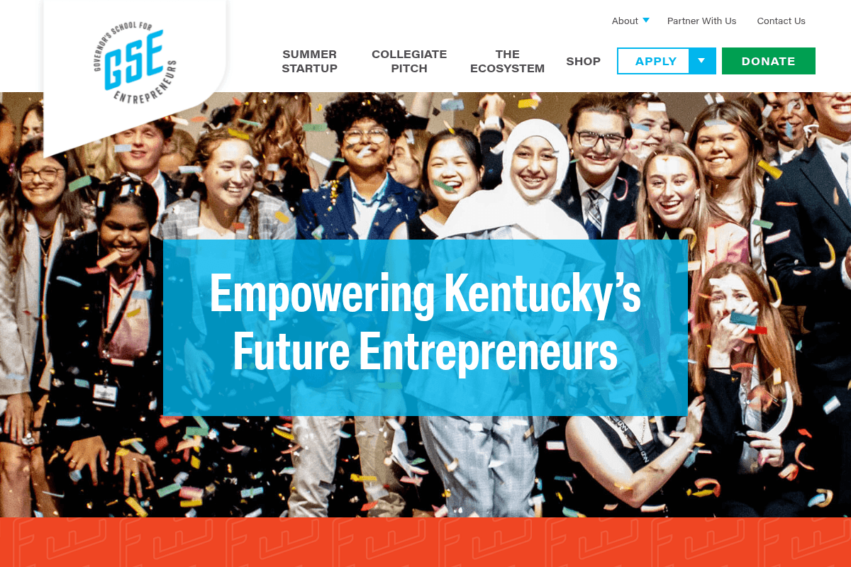 Governor’s School for Entrepreneurs (GSE) Summer Camp and Collegiate Pitch Competition