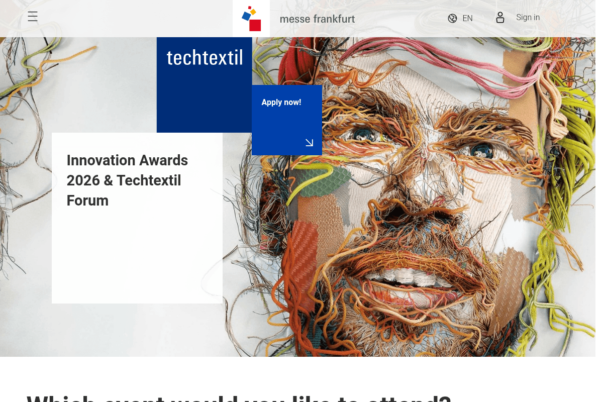 Techtextil And Texprocess Innovation Awards 2026