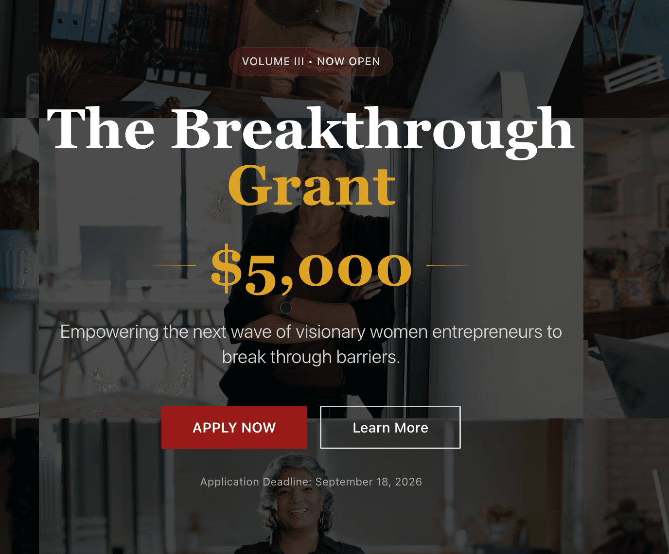 The Breakthrough Grant Volume III