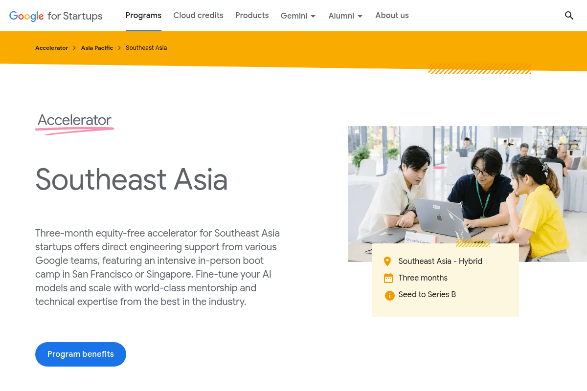 Google for Startups Accelerator: Southeast Asia 2026 Cohort
