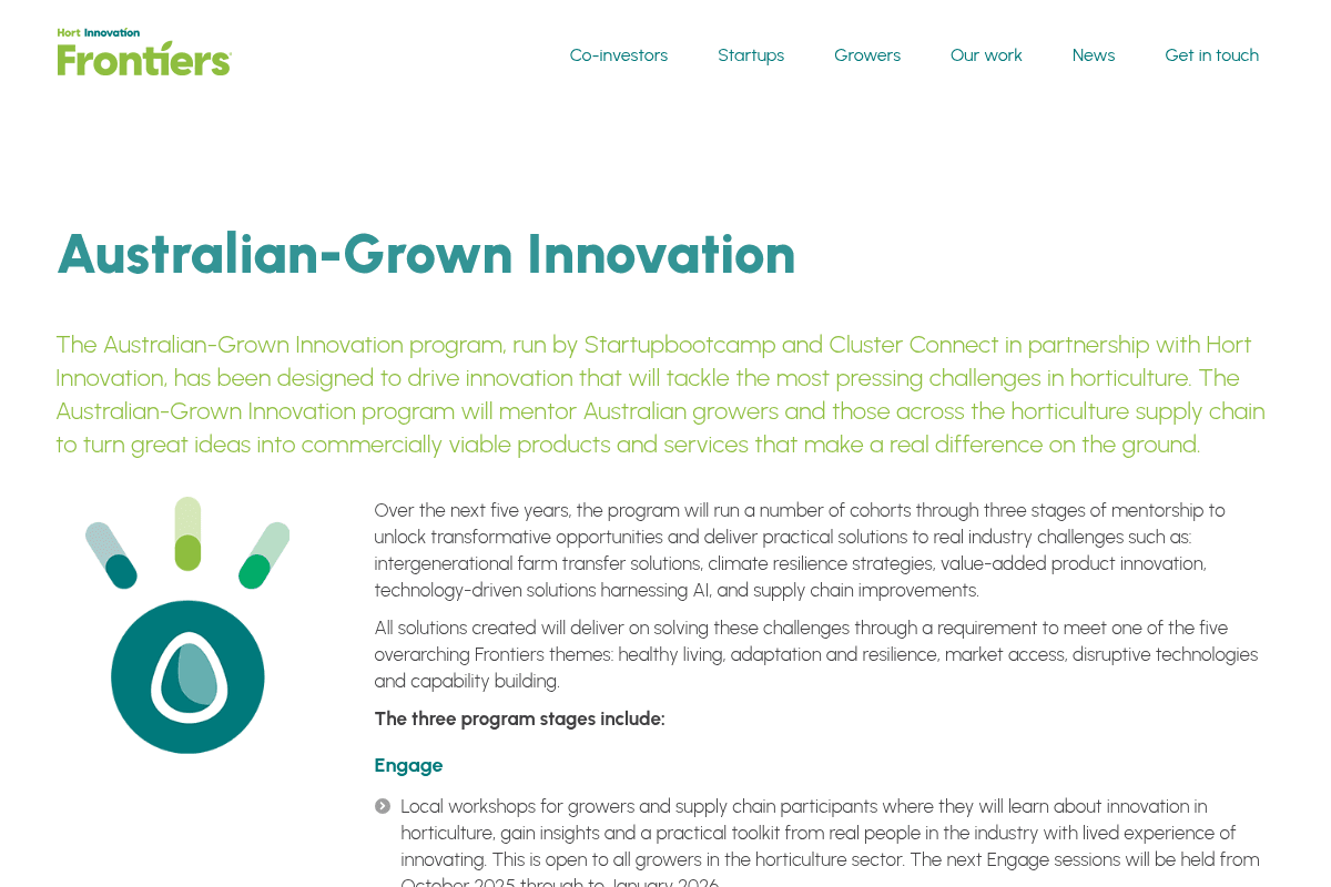 Australian-Grown Innovation Program Incubate Cohort 2026