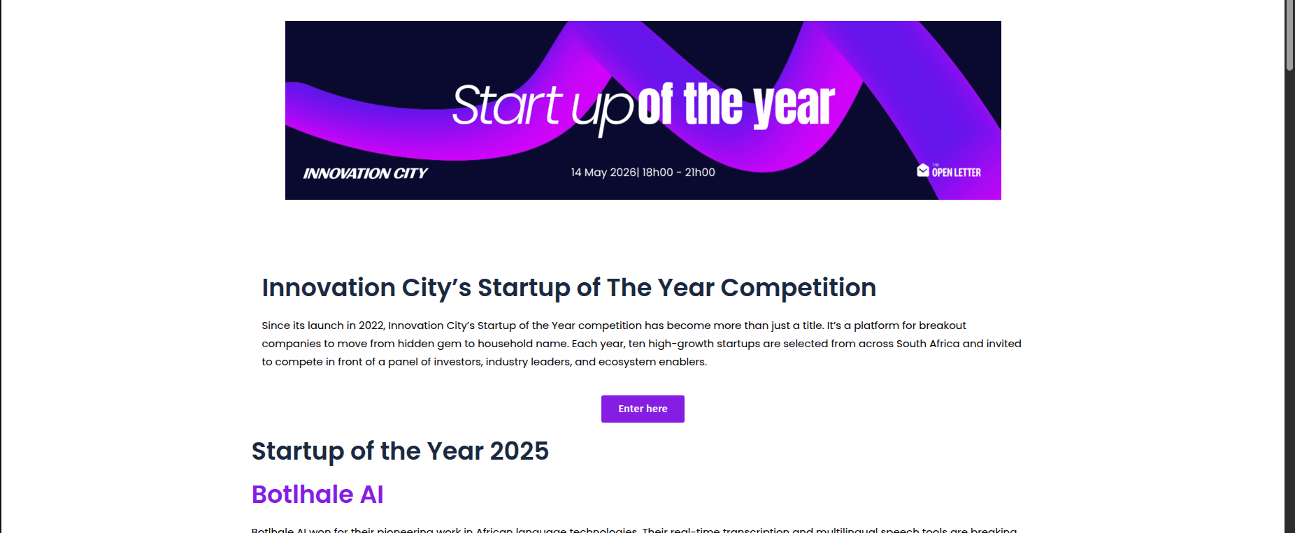 Startup Of The Year 2026