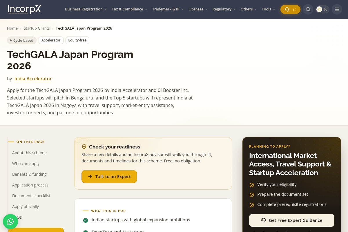 TechGALA Japan Program 2026