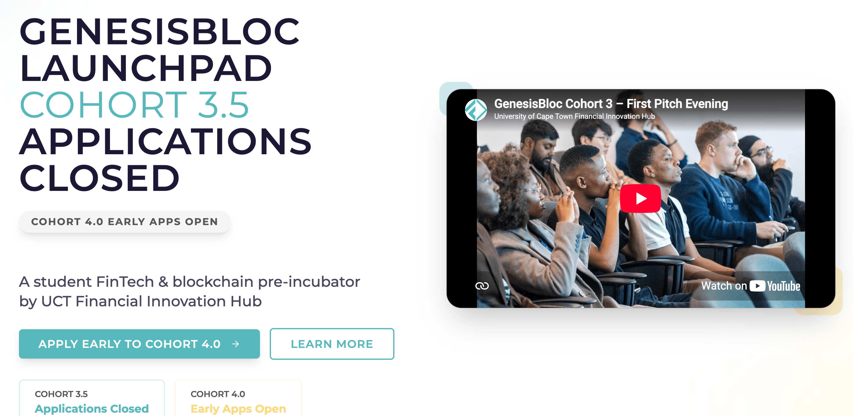 GenesisBloc Launchpad Cohort 3.0