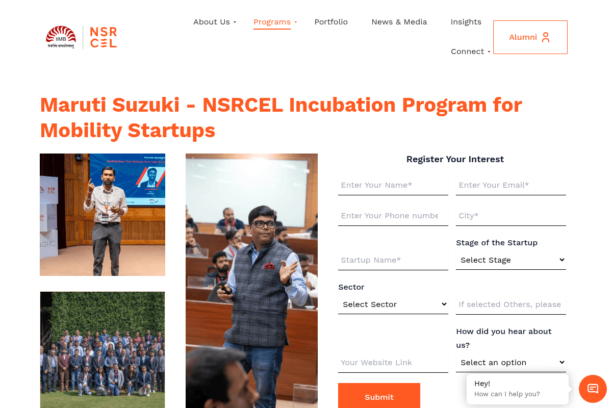 Maruti Suzuki - NSRCEL Incubation Program for Mobility Startups