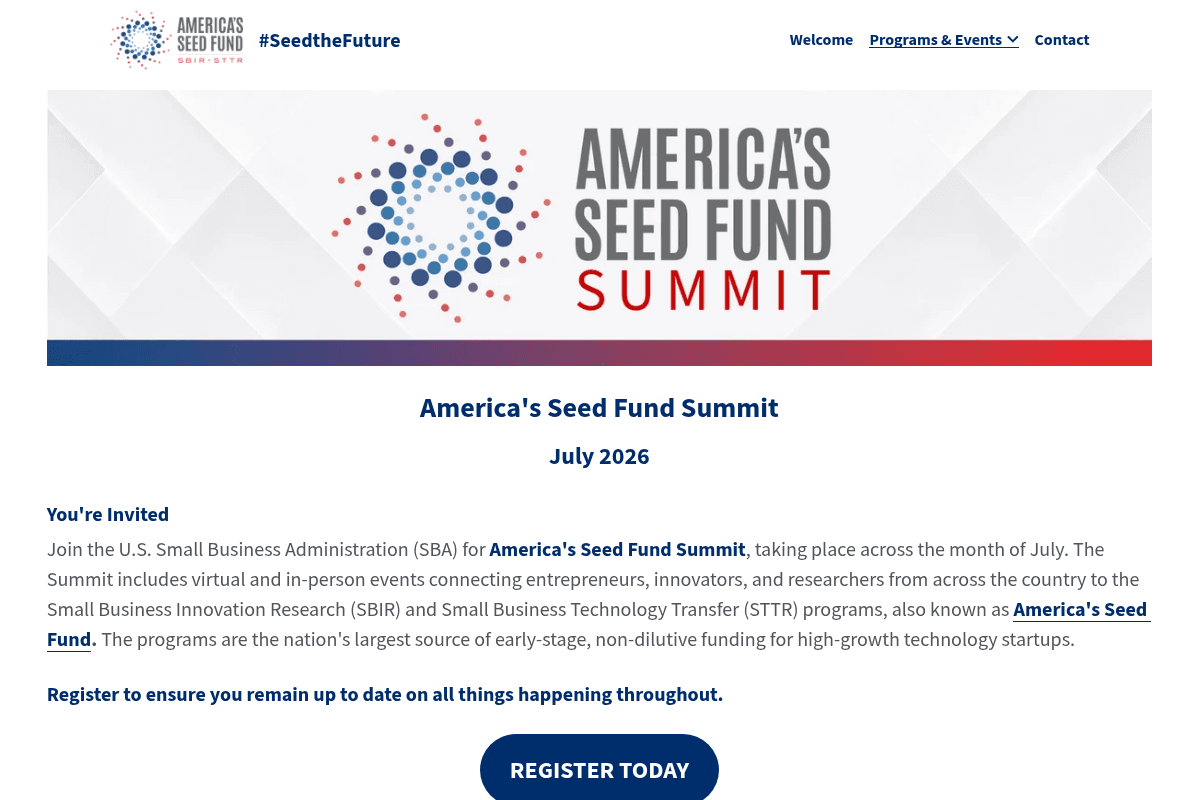 America's Seed Fund Summit 2026