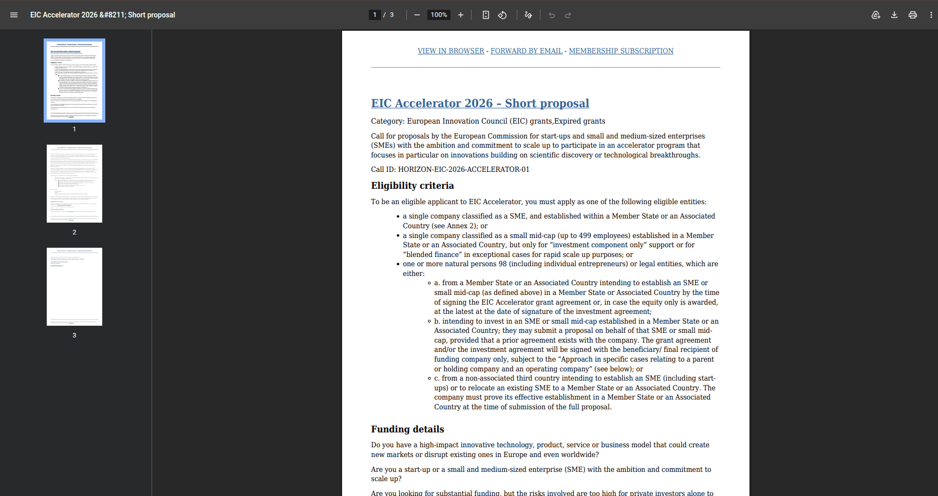 EIC Accelerator 2026