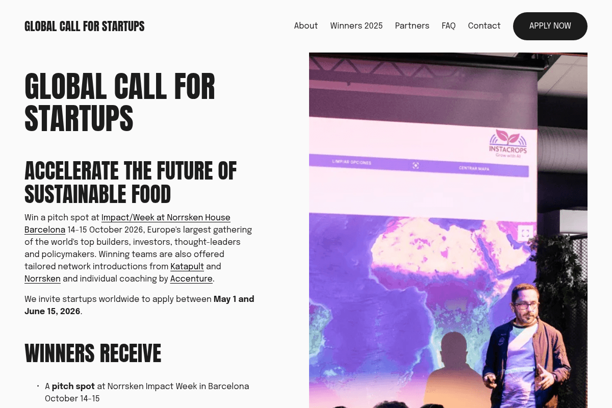 Global Call for Startups 2026