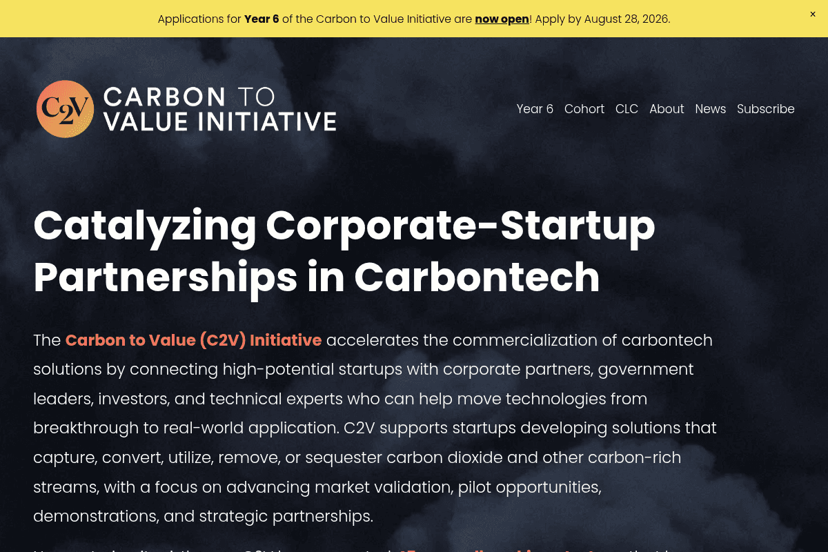 Carbon to Value Initiative Year 6 Accelerator