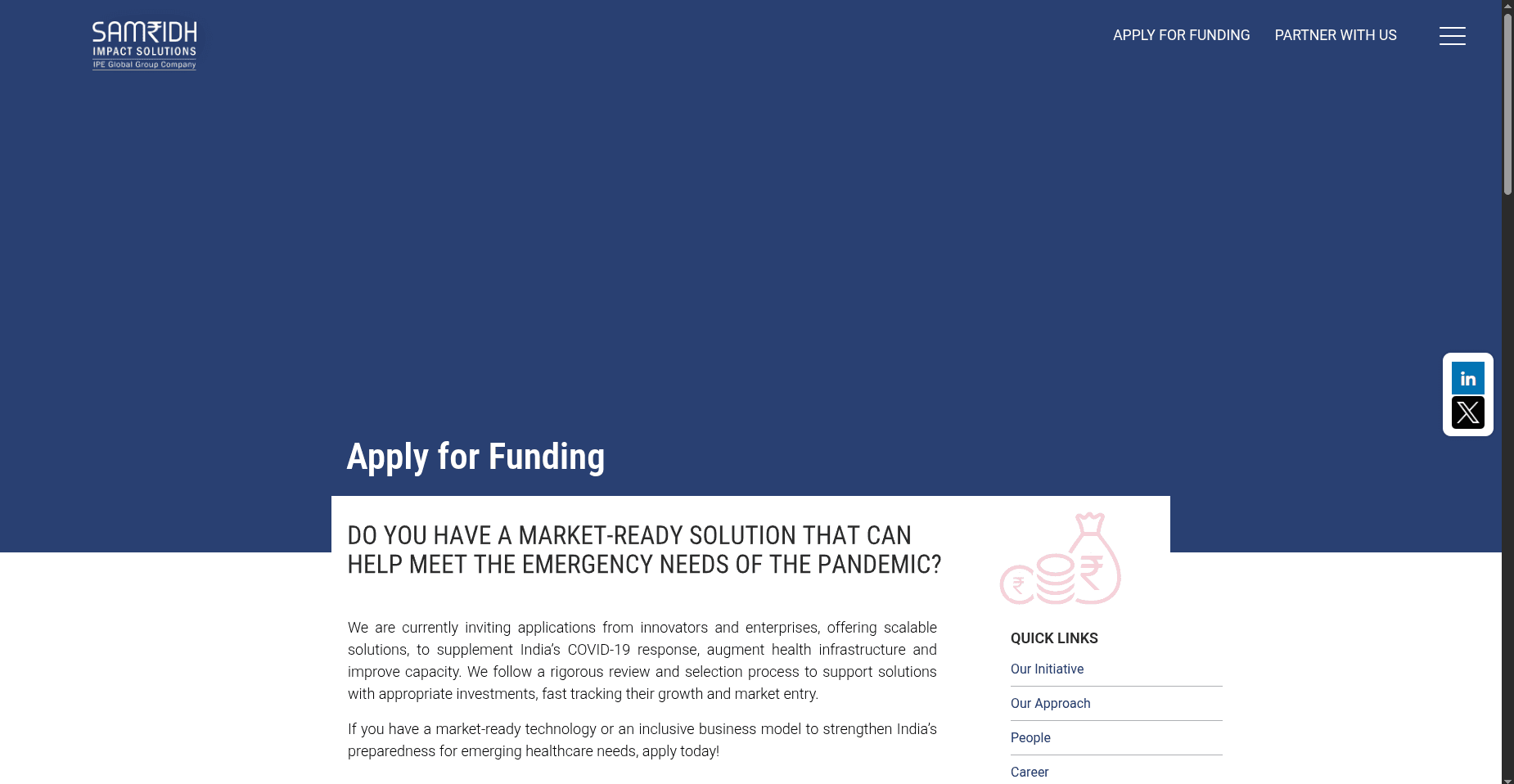 SAMRIDH Funding Program