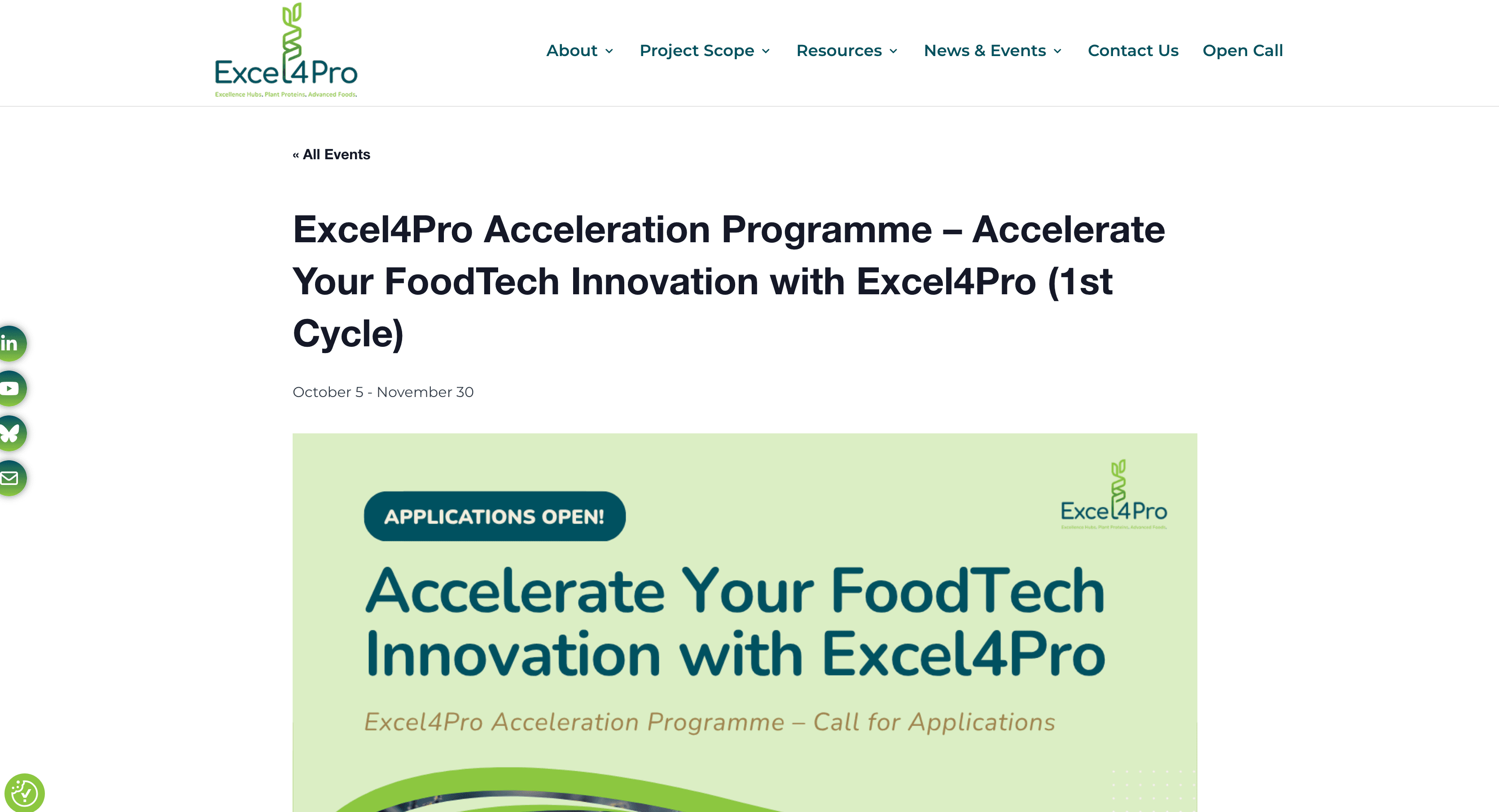 Excel4Pro Acceleration Programme – 1st Cycle