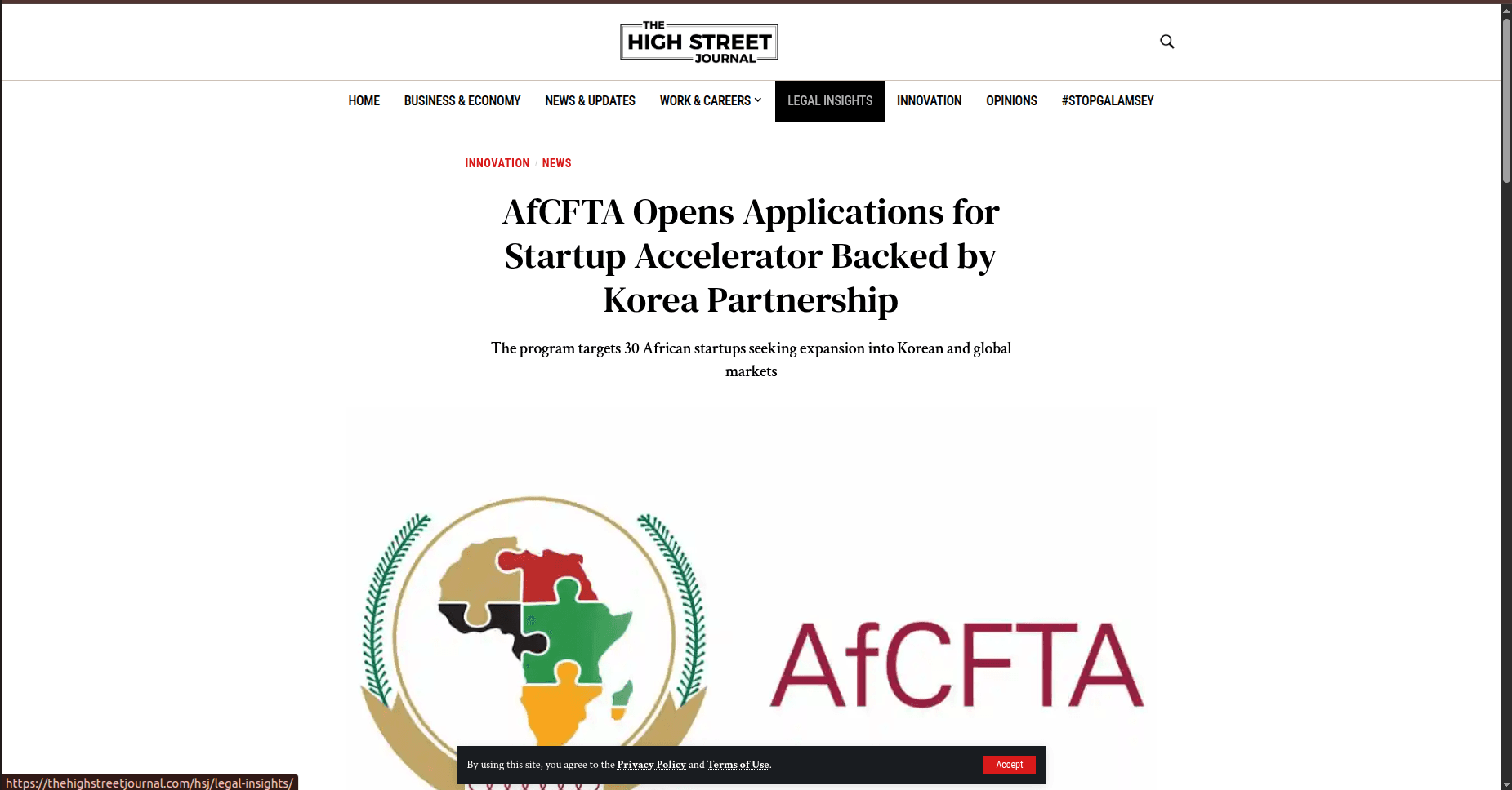 AfCFTA Startup Acceleration Programme 2026