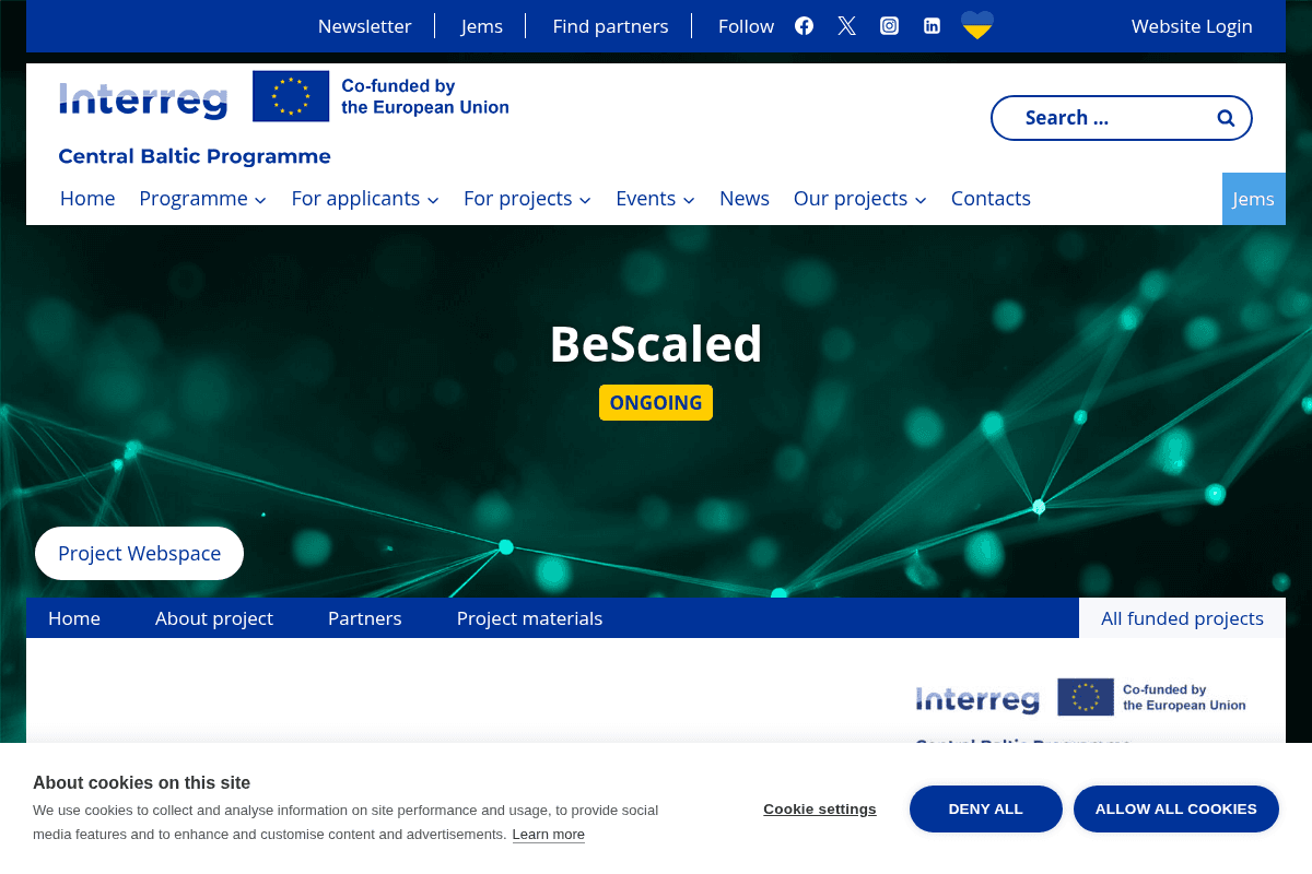 BeScaled, Interreg Central Baltic Programme Batch 2