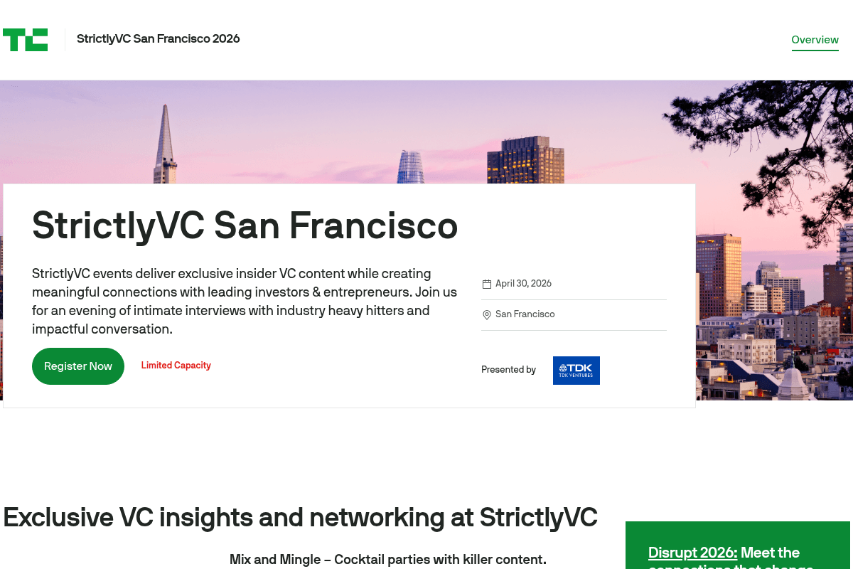StrictlyVC San Francisco 2026