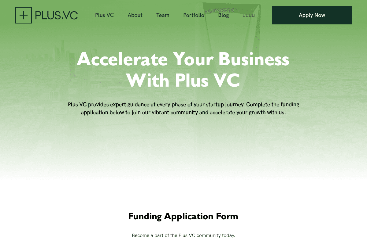 Plus VC Early-Stage Investment Opportunity