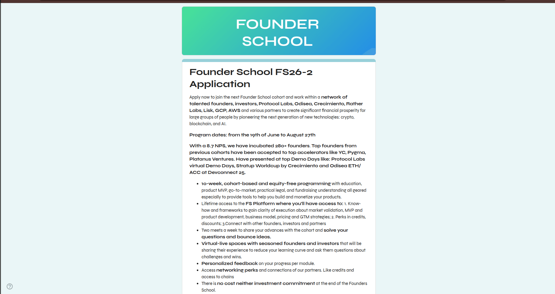 Founder School FS26-2