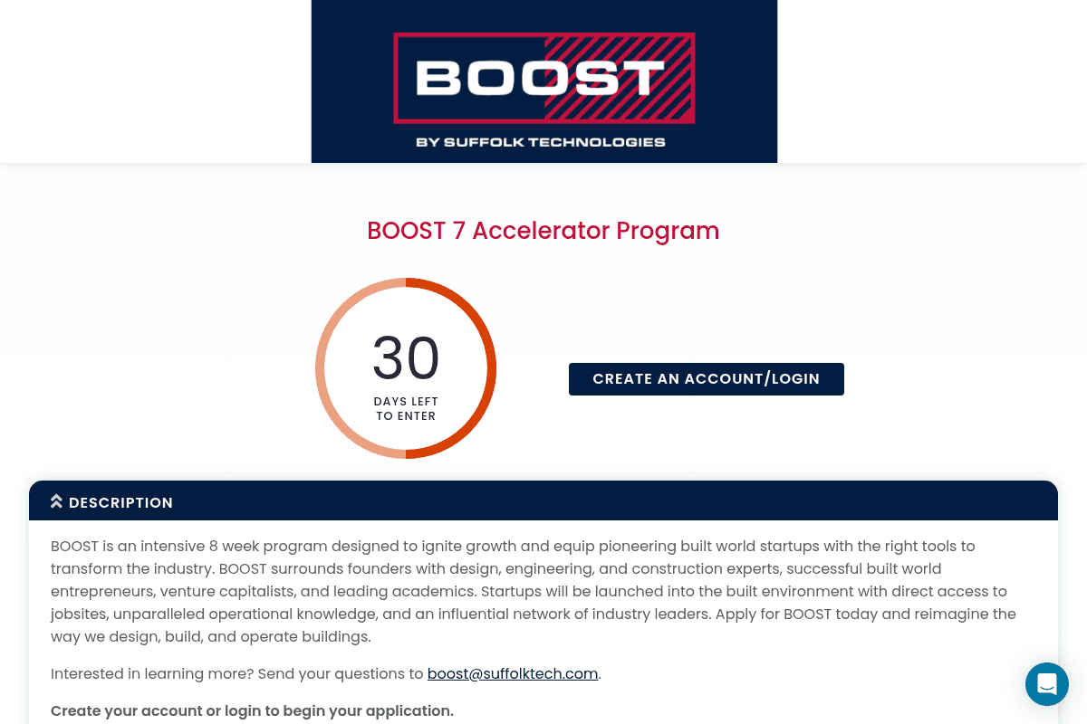 BOOST 7 Accelerator Program