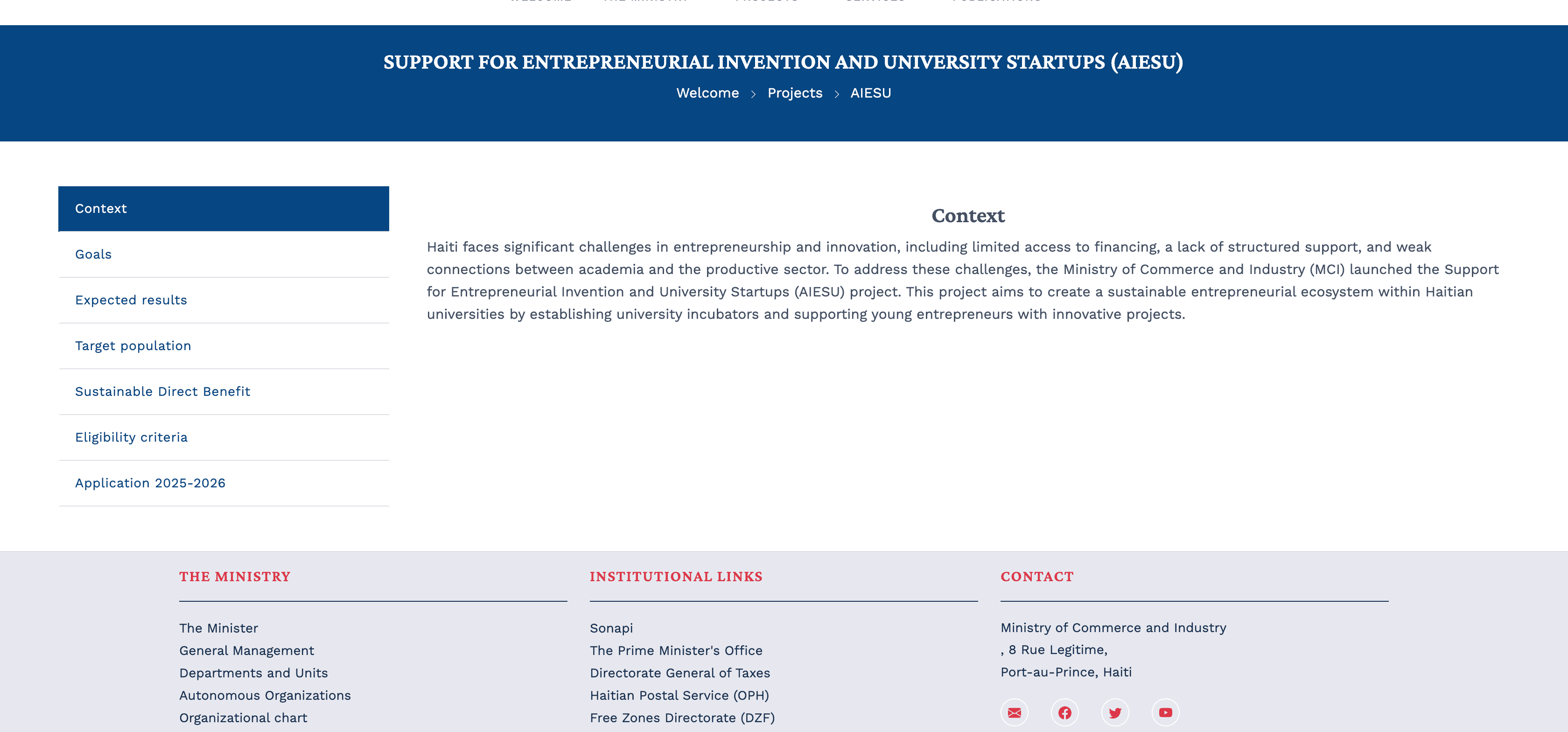 Project to Support Entrepreneurial Invention and University Startups (AIESU) 2026
