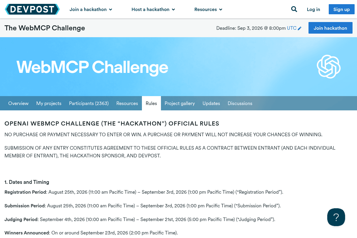 WebMCP Challenge