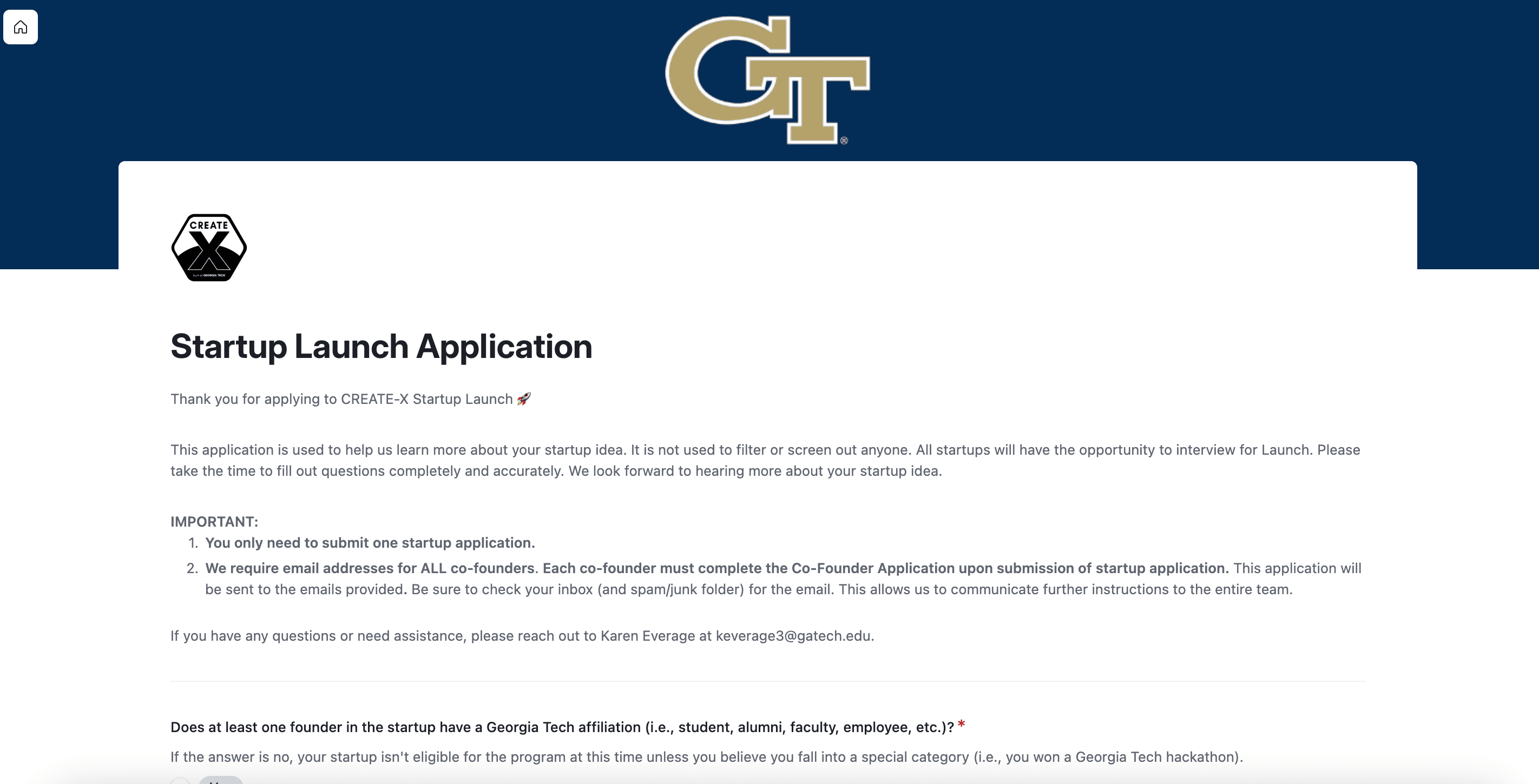 CREATE-X Startup Launch