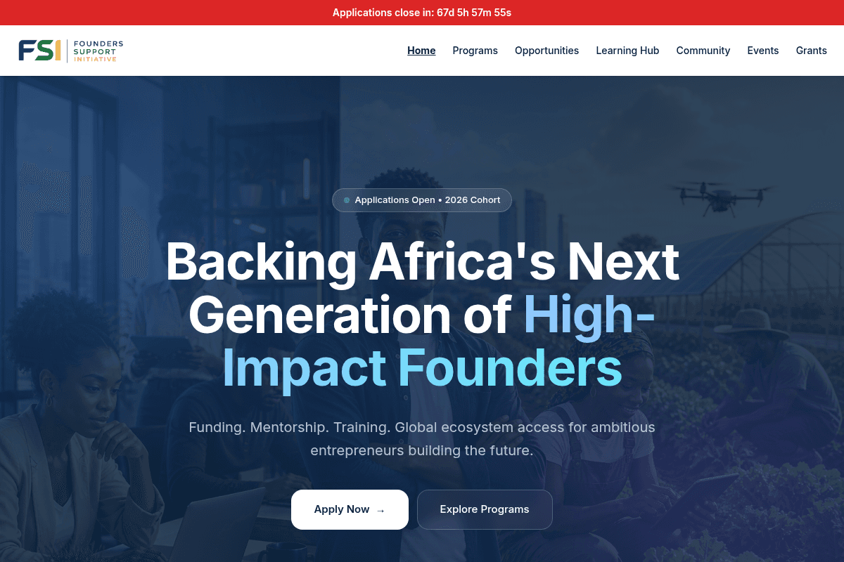 Founders Support Initiative (FSI) 2026 Cohort