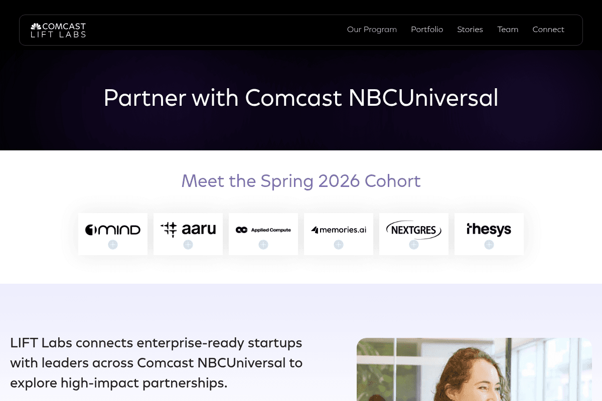 Comcast NBCUniversal LIFT Labs Accelerator Spring 2026