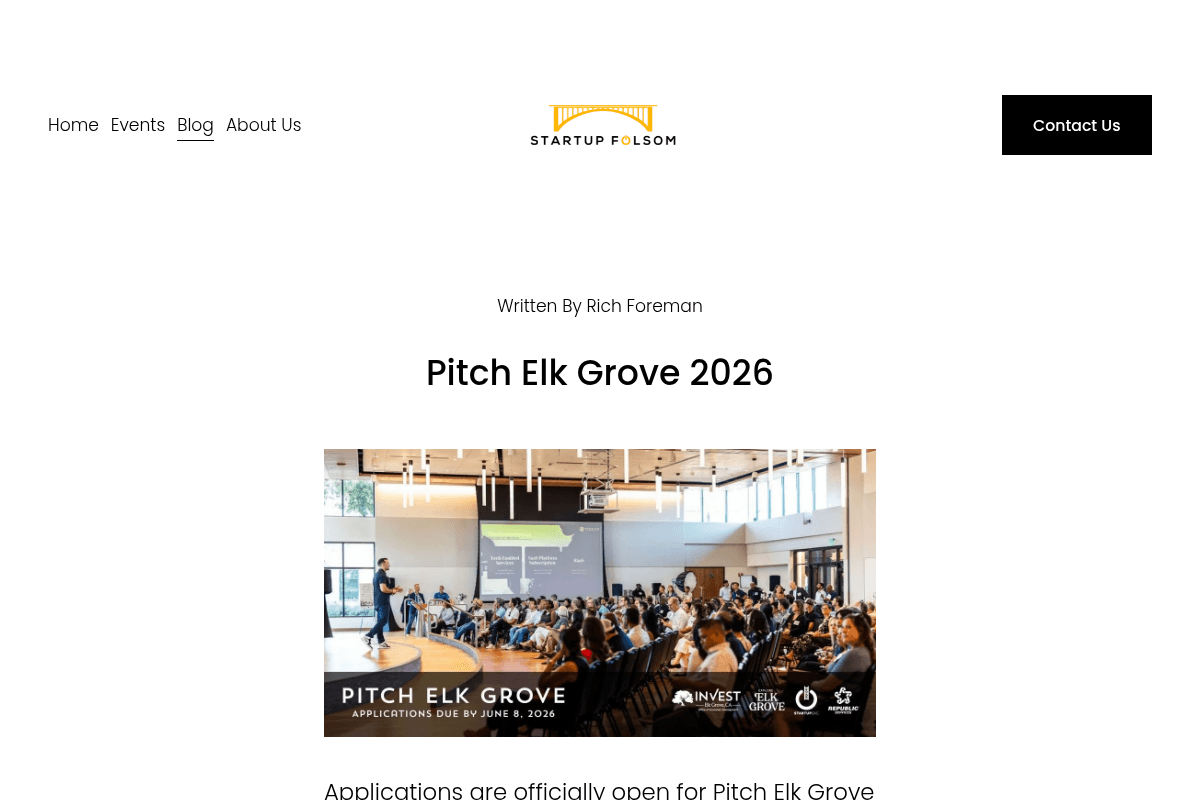 Pitch Elk Grove 2026