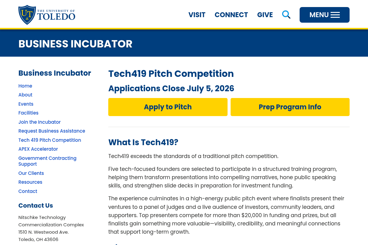 Tech419 Pitch Competition 2026