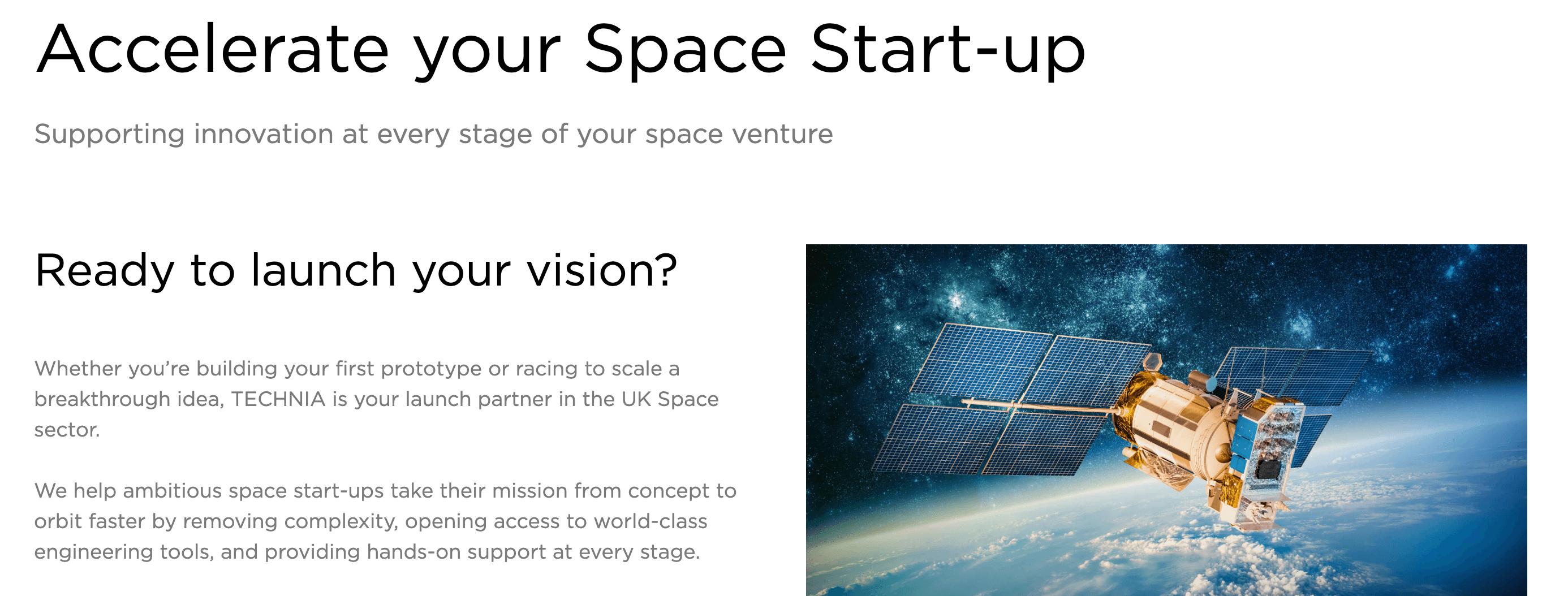 Accelerate your Space Start-up
