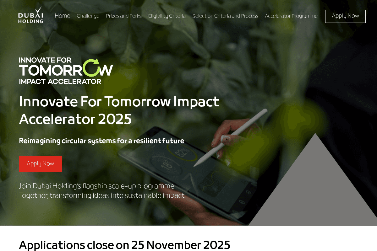Innovate For Tomorrow Impact Accelerator 2025