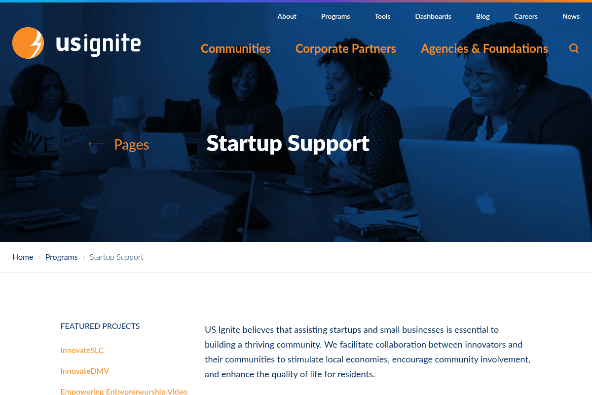 US Ignite Startup Support