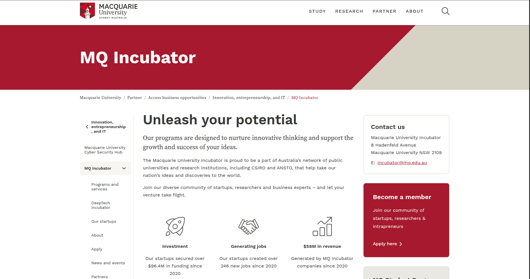 MQ Incubator