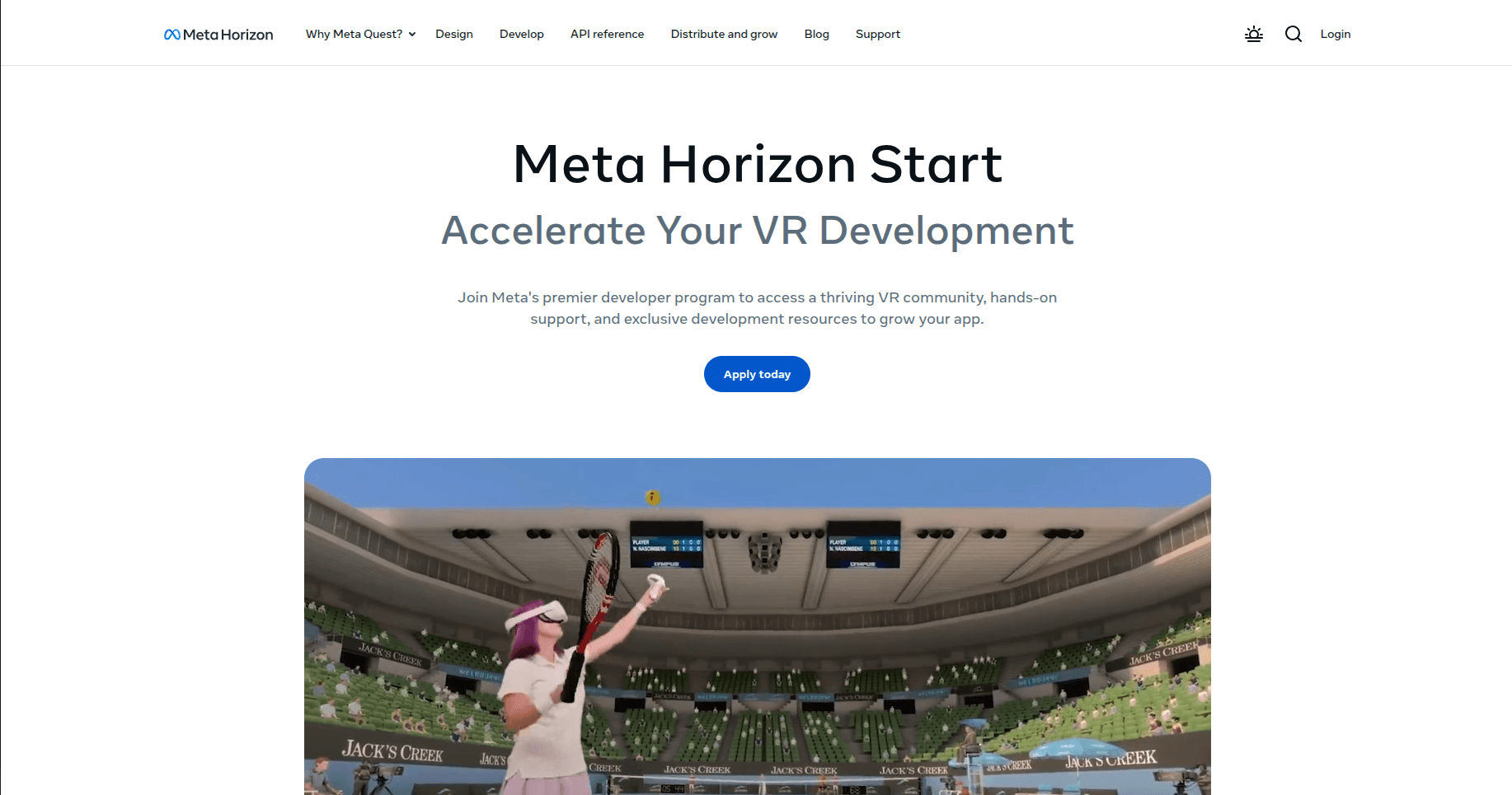 Meta Horizon Start Program