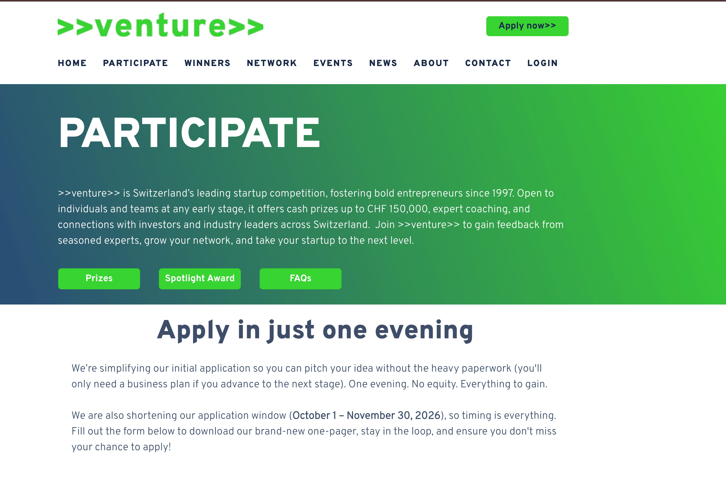 >>venture>> 2027 Startup Competition
