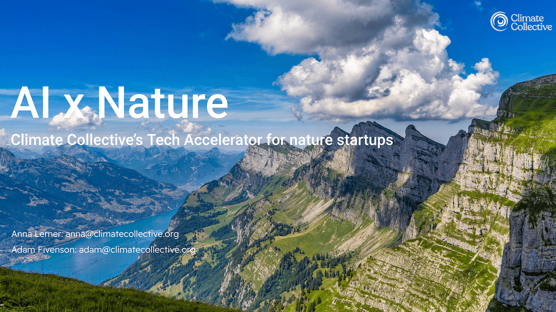 AI x Nature Tech Accelerator, Spring 2026