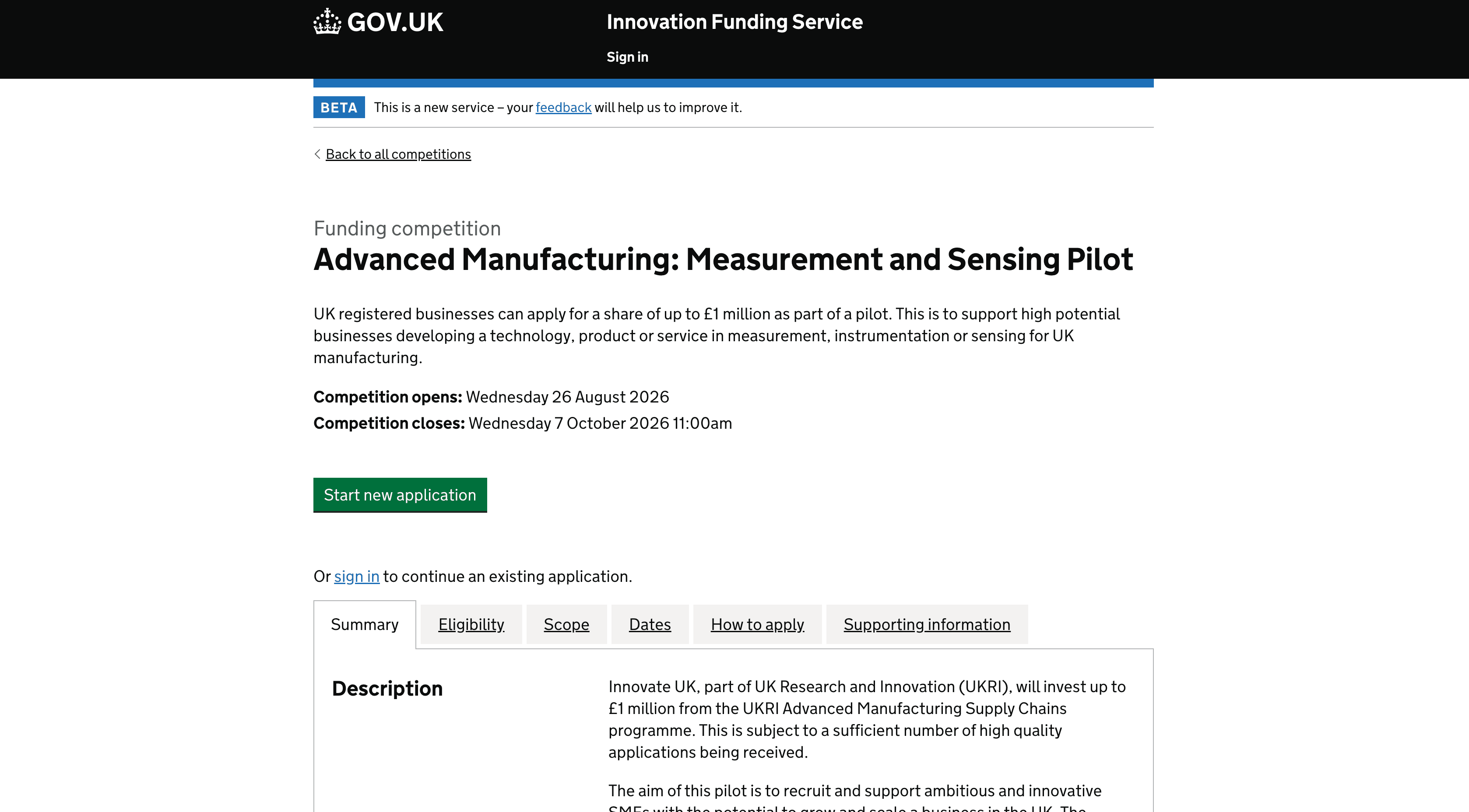 Advanced Manufacturing: Measurement and Sensing Pilot