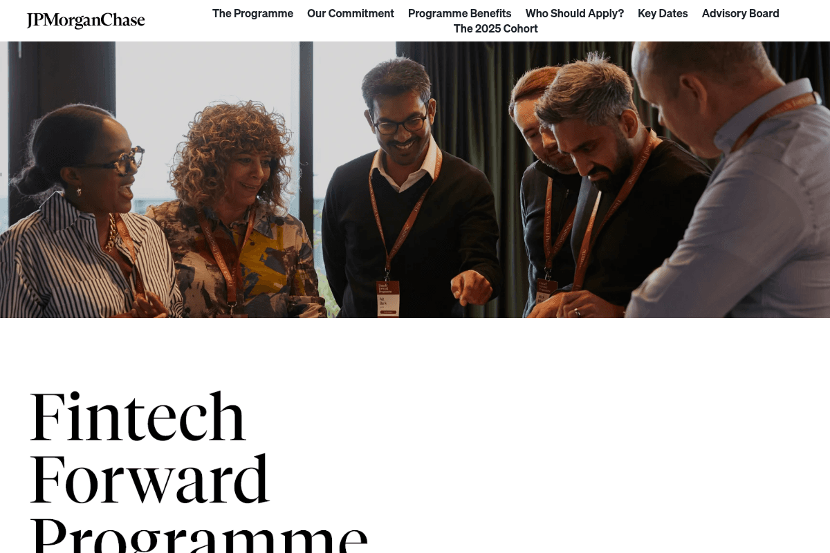 JPMorganChase Fintech Forward Programme 2026