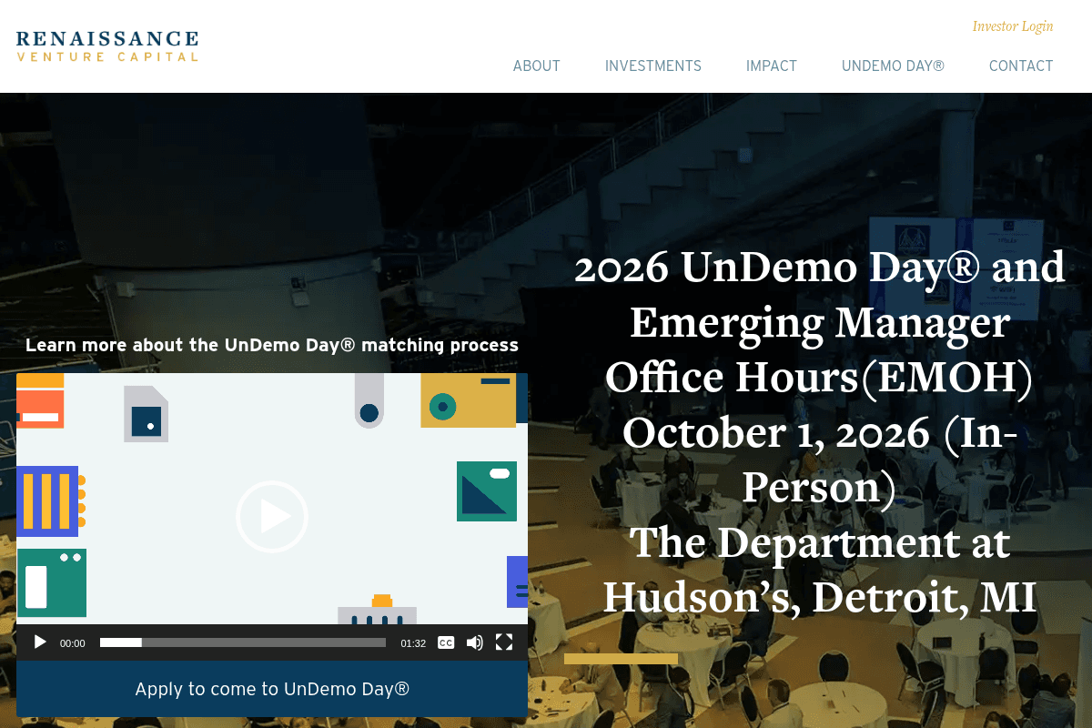 2026 UnDemo Day® and Emerging Manager Office Hours (EMOH)