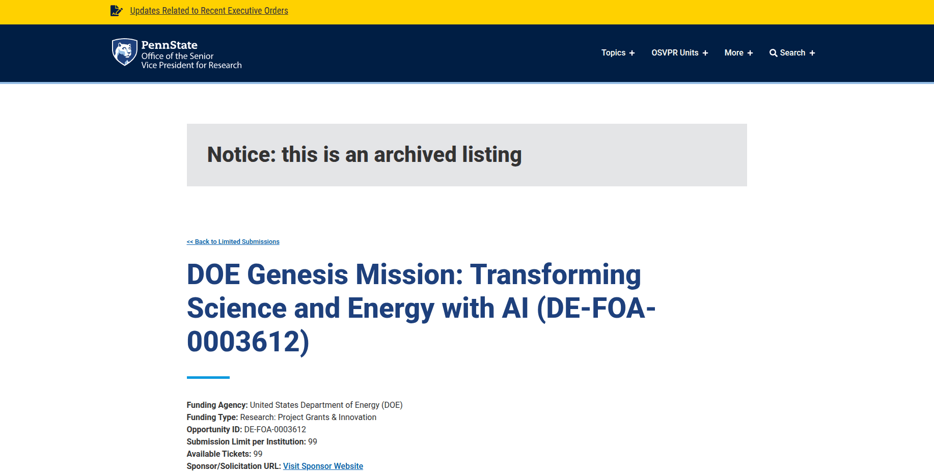 DOE Genesis Mission: Transforming Science and Energy with AI (2026)
