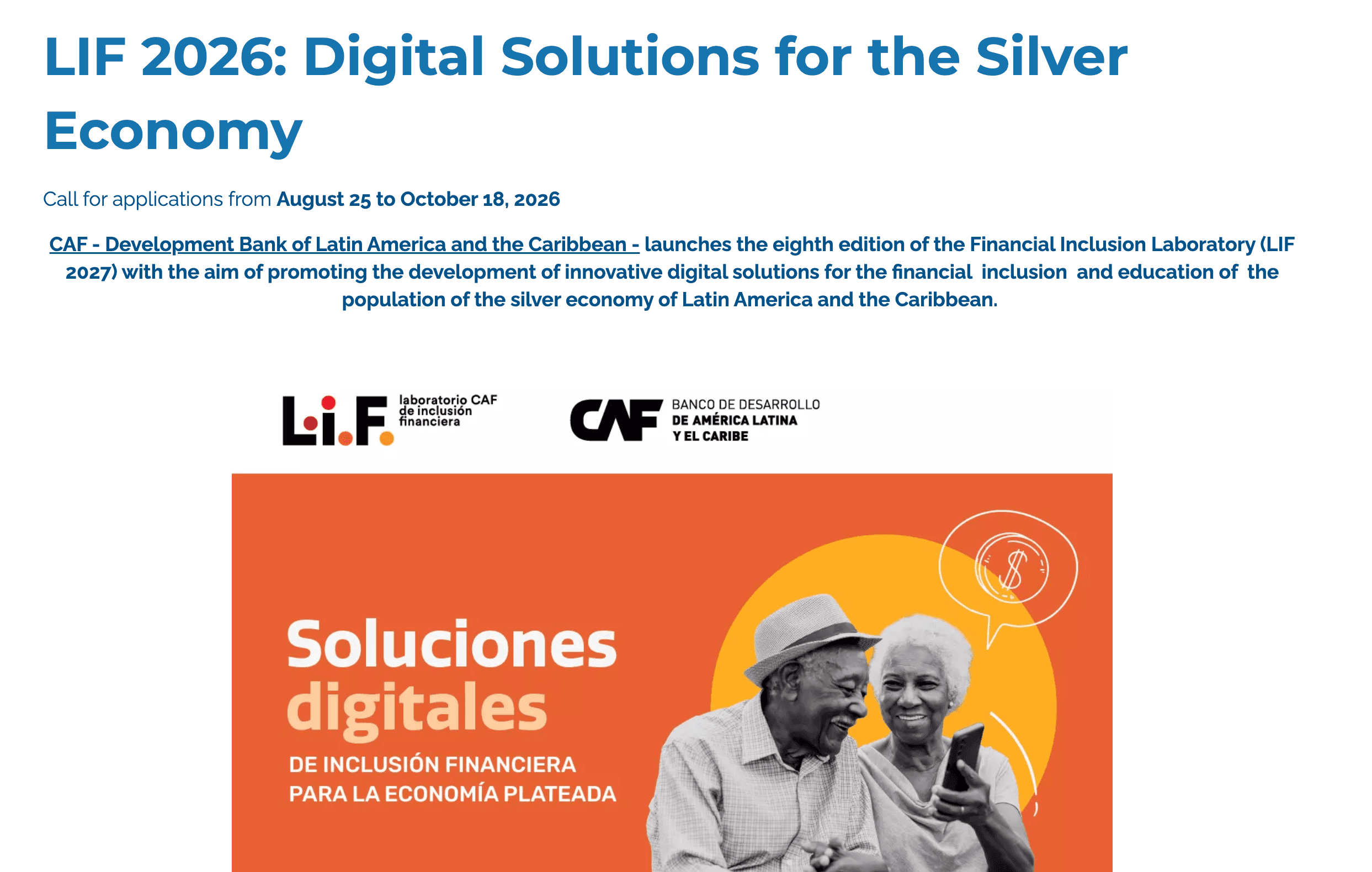 CAF Financial Inclusion Lab 2026