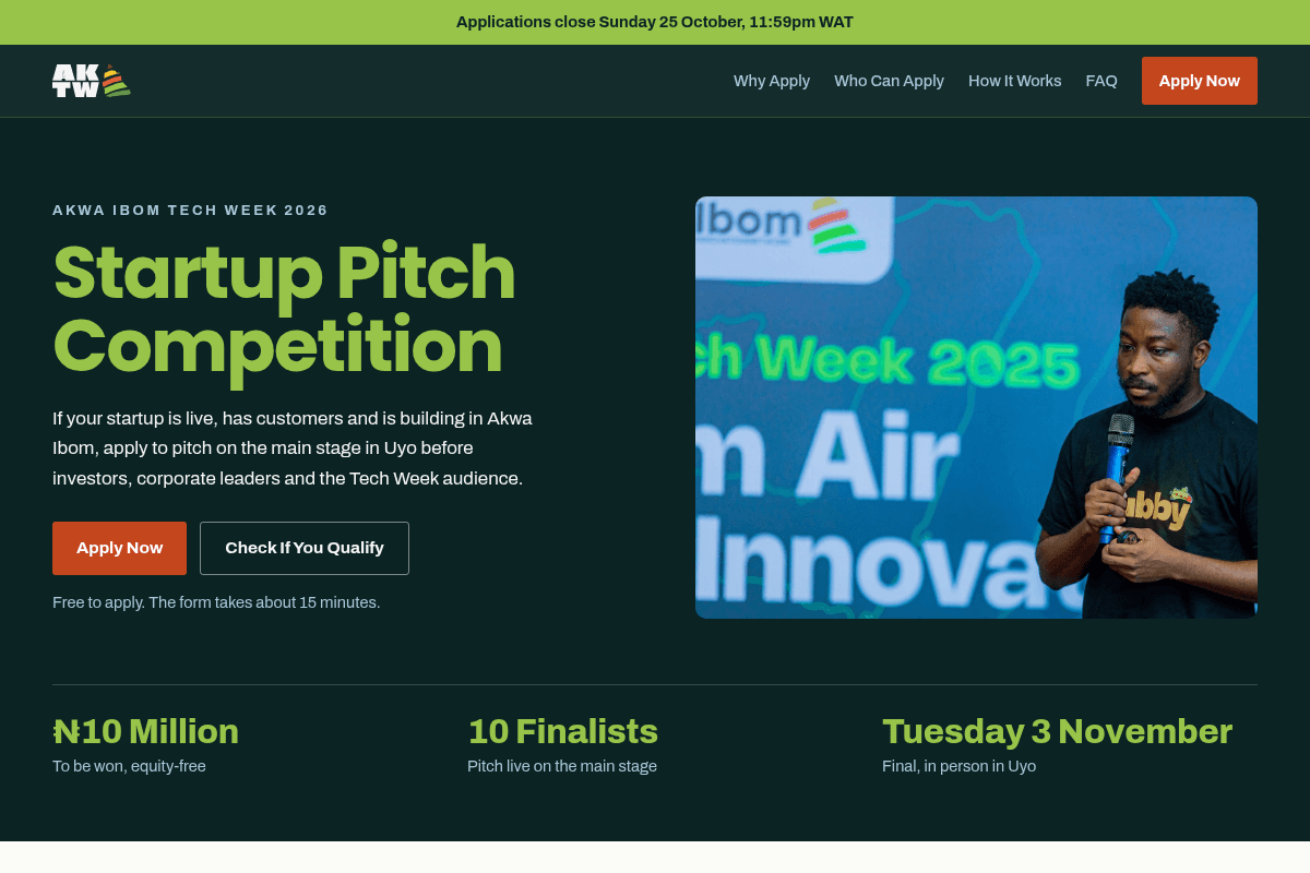 Akwa Ibom Tech Week 2026 Startup Pitch Competition