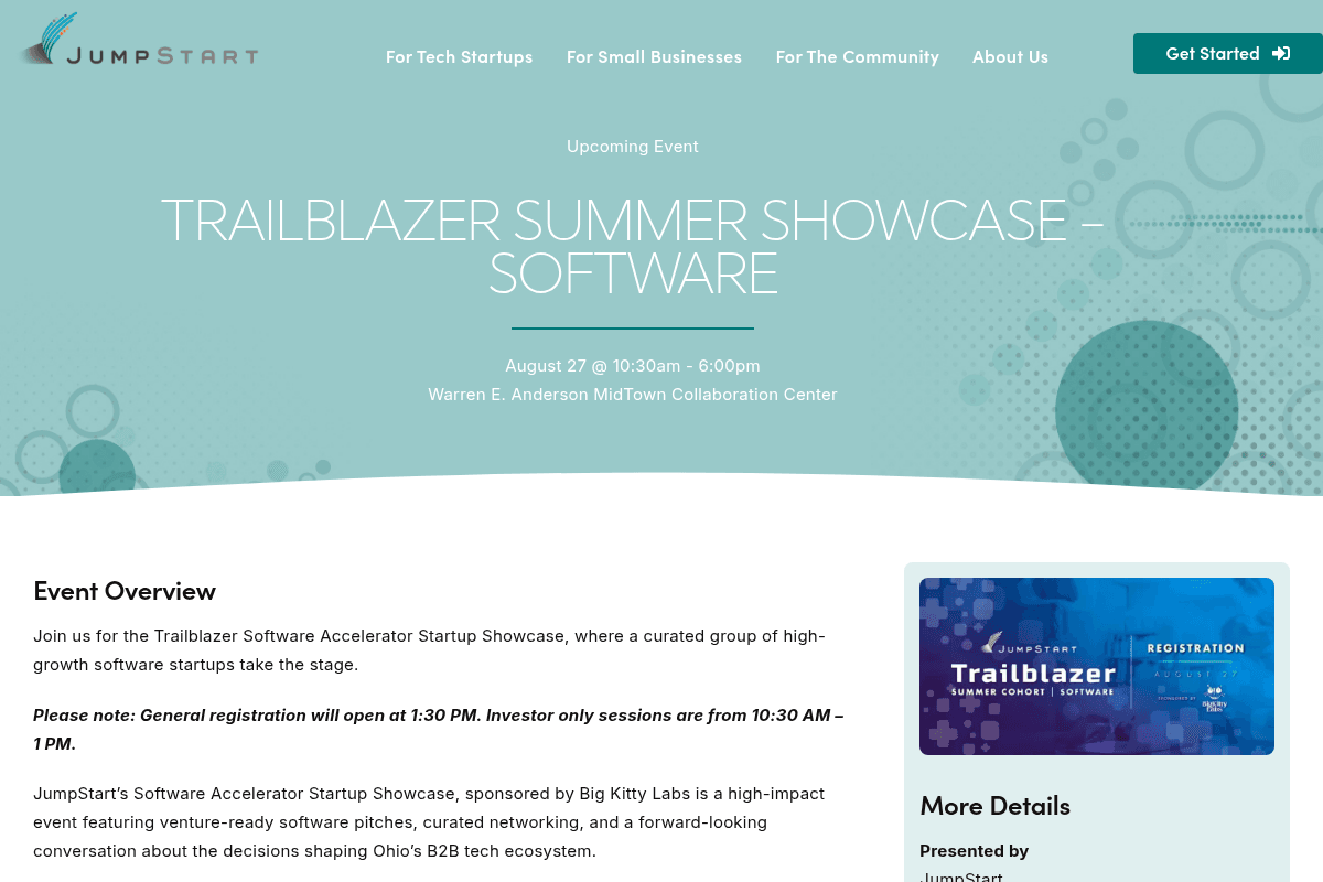Trailblazer Software Accelerator Startup Showcase 2026