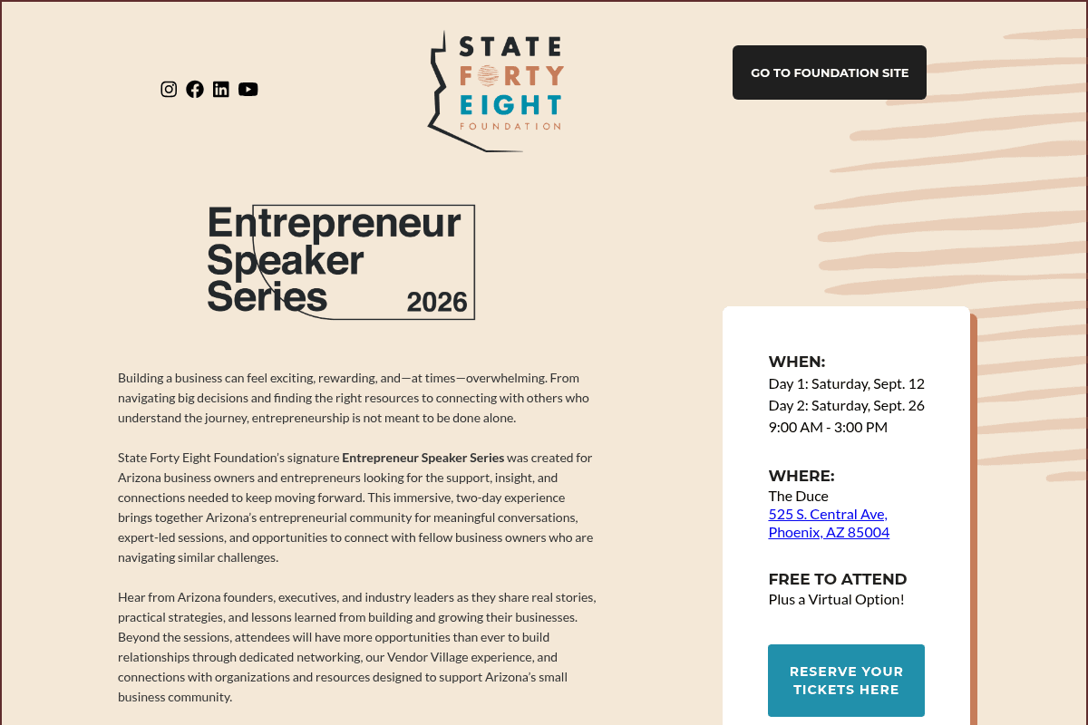 2026 Entrepreneur Speaker Series and Grant Program