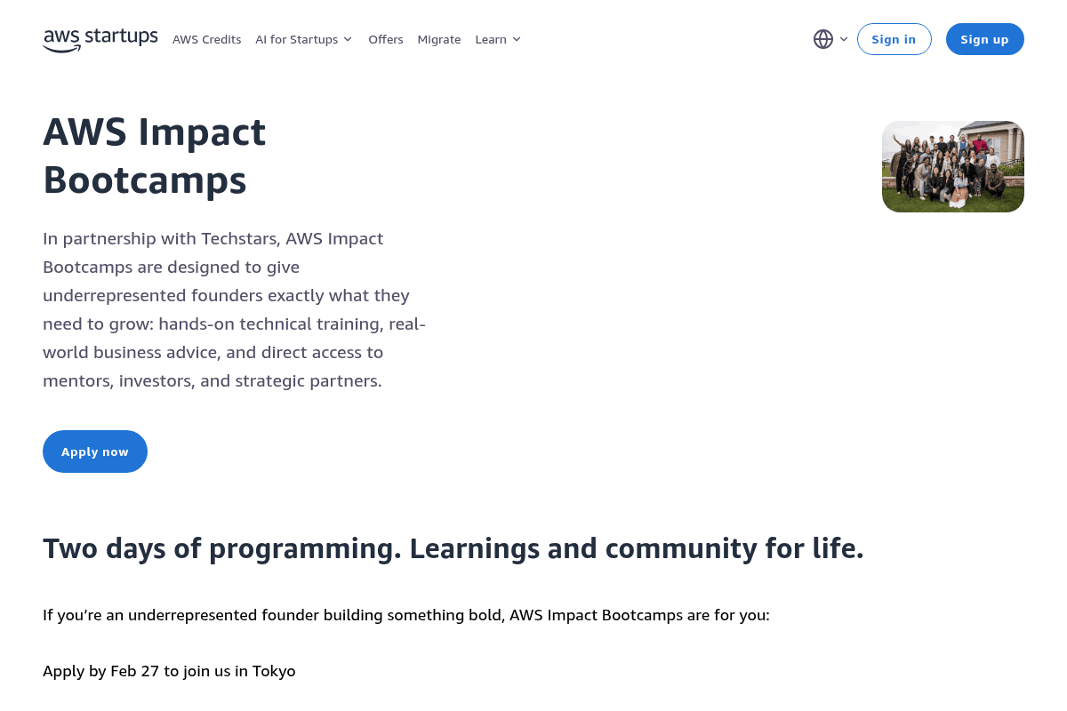 AWS Impact Bootcamps 2026
